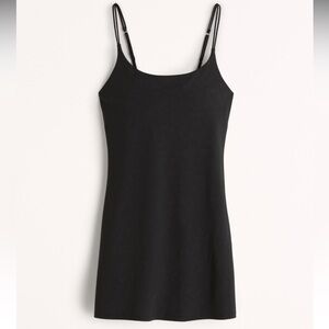 Abercrombie & Fitch Black Mini Slip Dress with Adjustable Straps